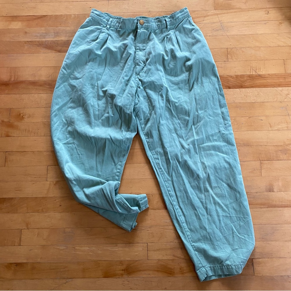 Mint Green Big Bud Press Trousers